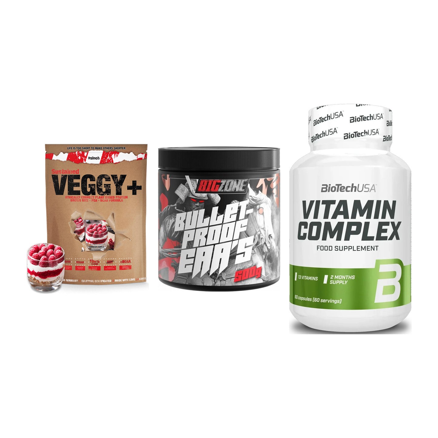 Pflanzliches Set: Sinob VEGGY + Big Zone + BioTech Vitamin – alle enthaltenen Artikel