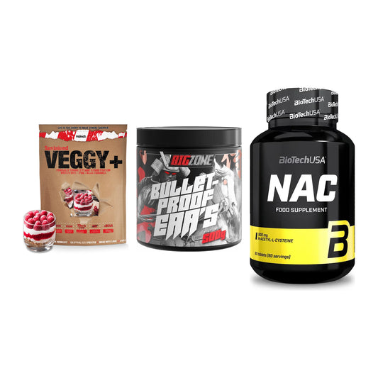Pflanzliches Set: Sinob VEGGY + Big Zone + BioTech NAC – alle enthaltenen Artikel