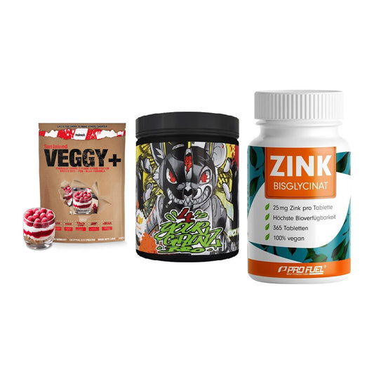 Pflanzliches Set: Sinob VEGGY + BPS-Pharma + ProFuel Zink – alle enthaltenen Artikel
