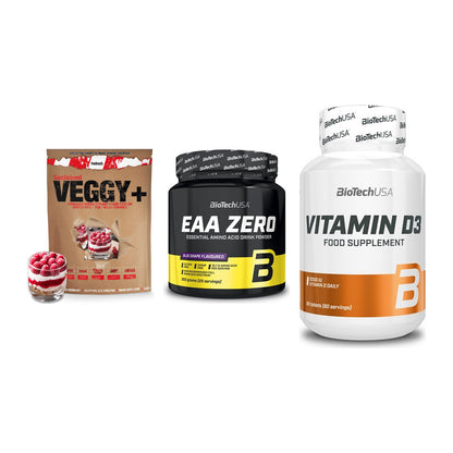 Pflanzliches Set: Sinob VEGGY + BioTech EAA + BioTech Vitamin – alle enthaltenen Artikel