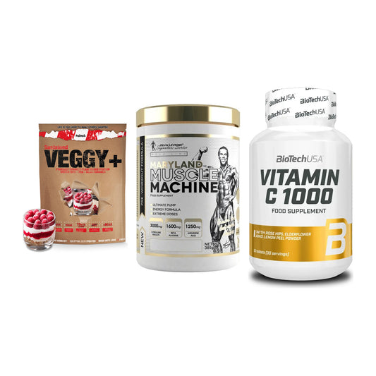 Pflanzliches Set: Sinob VEGGY + Kevin Levrone + BioTech Vitamin – alle enthaltenen Artikel