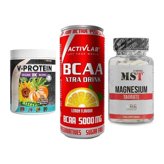 Pflanzliches Set: ProFuel V-Prote + Activlab BCAA + MST Magnesium – alle enthaltenen Artikel