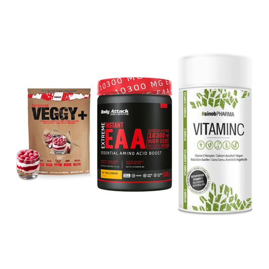 Pflanzliches Set: Sinob VEGGY + Body Attack + Sinob Vitamin C – alle enthaltenen Artikel