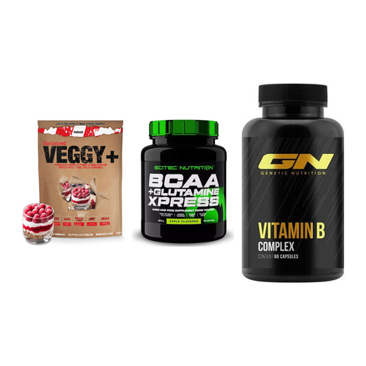 Pflanzliches Set: Sinob VEGGY + Scitec BCAA + GN Vitamin – alle enthaltenen Artikel