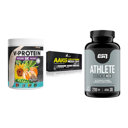 Pflanzliches Set: ProFuel V-Prote + Olimp AAKG + ESN Athlete – alle enthaltenen Artikel