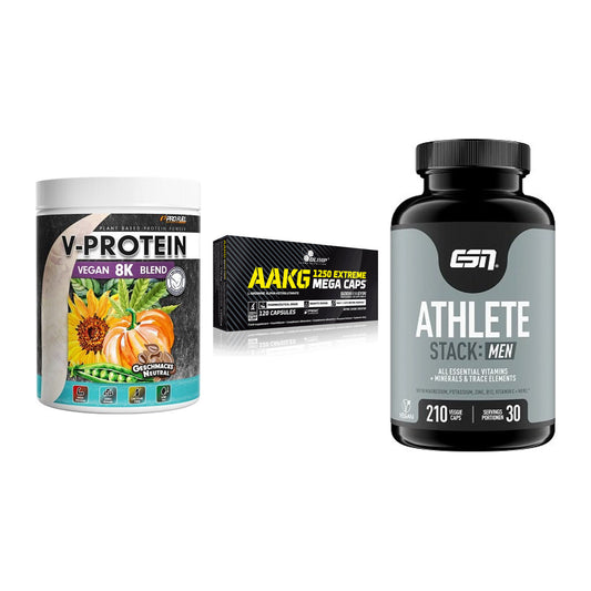 Pflanzliches Set: ProFuel V-Prote + Olimp AAKG + ESN Athlete – alle enthaltenen Artikel