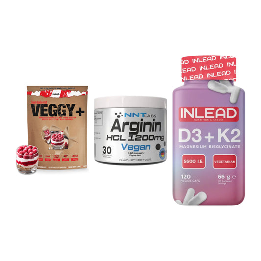 Pflanzliches Set: Sinob VEGGY + NNT Arginin HCL + INLEAD Vitamin – alle enthaltenen Artikel