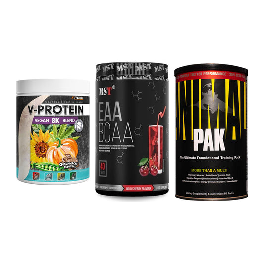 Pflanzliches Set: ProFuel V-Prote + MST EAA & BCAA + Universal – alle enthaltenen Artikel