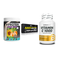 Pflanzliches Set: ProFuel V-Prote + Olimp AAKG + BioTech Vitamin
