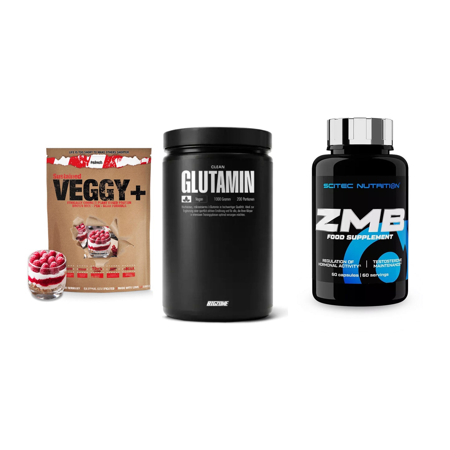 Pflanzliches Set: Sinob VEGGY + Big Zone + Scitec ZMB – alle enthaltenen Artikel