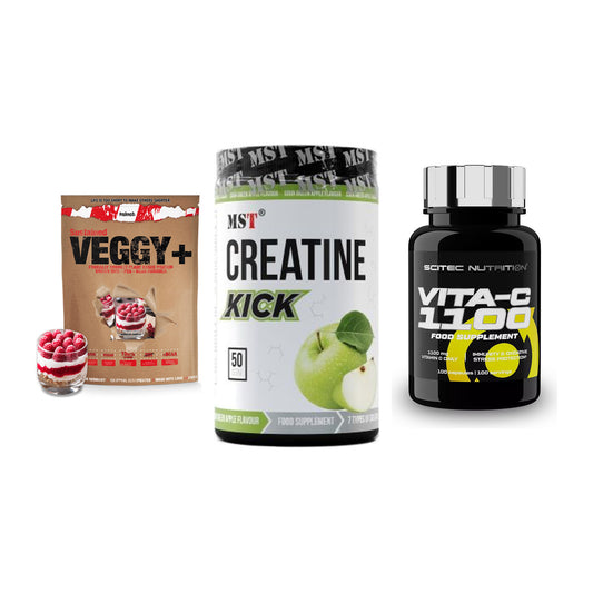 Pflanzliches Set: Sinob VEGGY + MST Creatine + Scitec Vitamin – alle enthaltenen Artikel