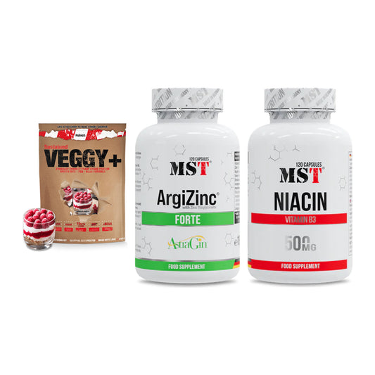 Pflanzliches Set: Sinob VEGGY + MST ArgiZinc + MST Niacin – alle enthaltenen Artikel