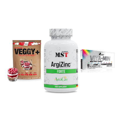 Pflanzliches Set: Sinob VEGGY + MST ArgiZinc + Olimp Vita-Min – alle enthaltenen Artikel