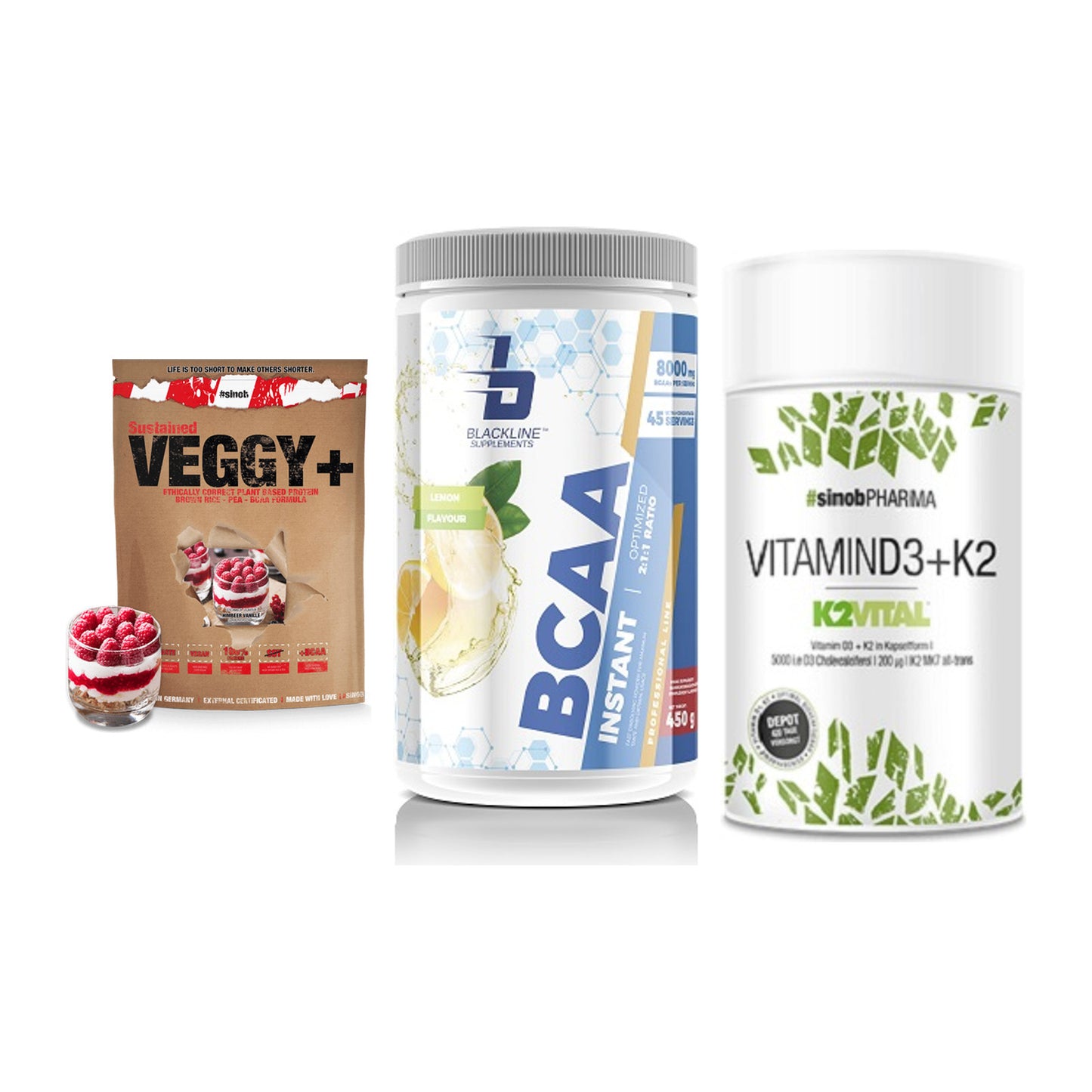 Pflanzliches Set: Sinob VEGGY + Blackline + Sinob Vitamin – alle enthaltenen Artikel