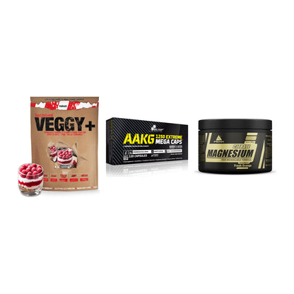 Pflanzliches Set: Sinob VEGGY + Olimp AAKG + Peak Magnesium – alle enthaltenen Artikel