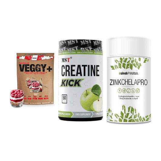Pflanzliches Set: Sinob VEGGY + MST Creatine + Sinob Zink – alle enthaltenen Artikel