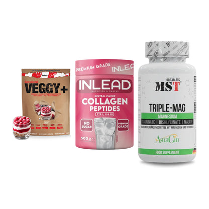 Pflanzliches Set: Sinob VEGGY + INLEAD Collagen + MST Tripple Mag – alle enthaltenen Artikel