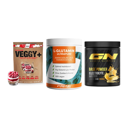 Pflanzliches Set: Sinob VEGGY + ProFuel Glutami + GN Base Powder – alle enthaltenen Artikel