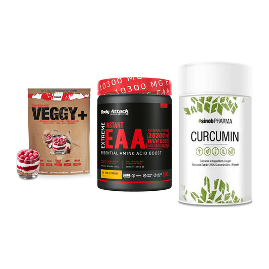 Pflanzliches Set: Sinob VEGGY + Body Attack + Sinob Curcumin – alle enthaltenen Artikel