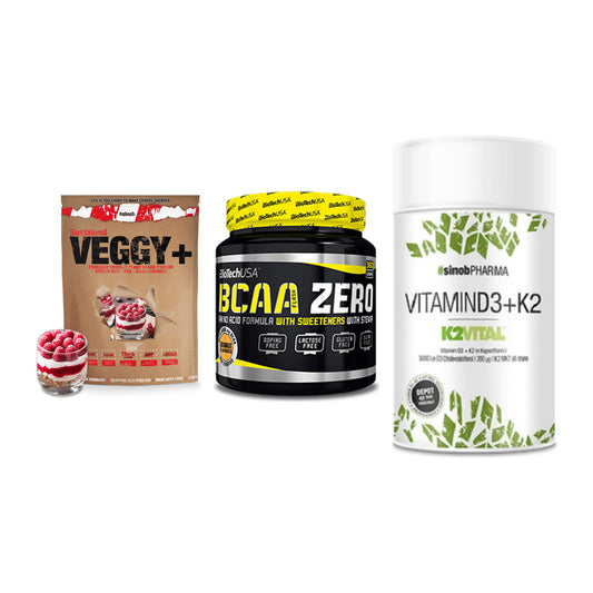 Pflanzliches Set: Sinob VEGGY + BioTech BCAA + Sinob Vitamin – alle enthaltenen Artikel