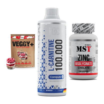 Pflanzliches Set: Sinob VEGGY + MST L-Carnitine + MST Zinc – alle enthaltenen Artikel