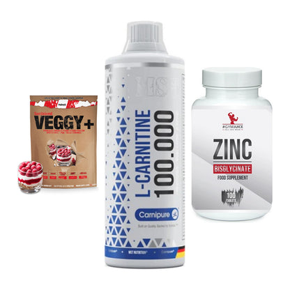 Pflanzliches Set: Sinob VEGGY + MST L-Carnitine + #GYMJUICE ZINC – alle enthaltenen Artikel