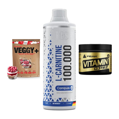 Pflanzliches Set: Sinob VEGGY + MST L-Carnitine + Peak Vitamin – alle enthaltenen Artikel