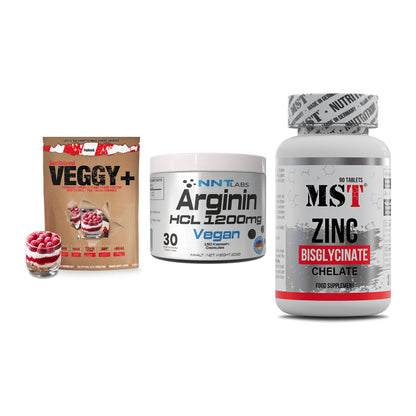 Pflanzliches Set: Sinob VEGGY + NNT Arginin HCL + MST Zinc – alle enthaltenen Artikel
