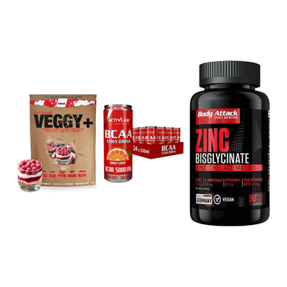 Pflanzliches Set: Sinob VEGGY + Activlab BCAA + Body Attack – alle enthaltenen Artikel