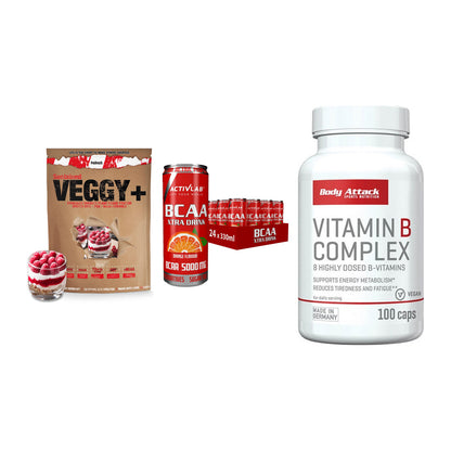 Pflanzliches Set: Sinob VEGGY + Activlab BCAA + Body Attack – alle enthaltenen Artikel