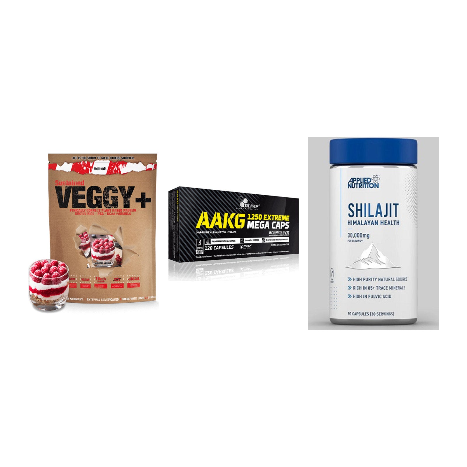 Pflanzliches Set: Sinob VEGGY + Olimp AAKG + Applied Nutriti – alle enthaltenen Artikel