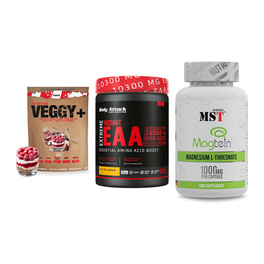 Pflanzliches Set: Sinob VEGGY + Body Attack + MST Magnesium – alle enthaltenen Artikel
