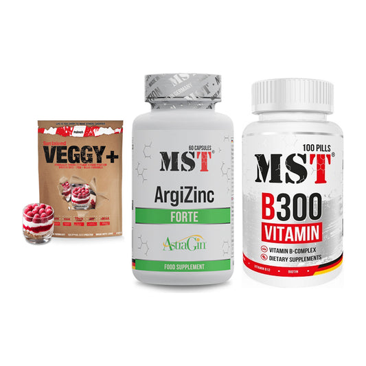 Pflanzliches Set: Sinob VEGGY + MST ArgiZinc + MST B300 – alle enthaltenen Artikel