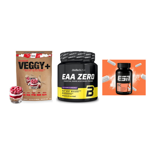 Pflanzliches Set: Sinob VEGGY + BioTech EAA + ESN Zinc – alle enthaltenen Artikel