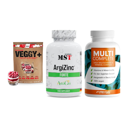 Pflanzliches Set: Sinob VEGGY + MST ArgiZinc + ProFuel MULTI – alle enthaltenen Artikel