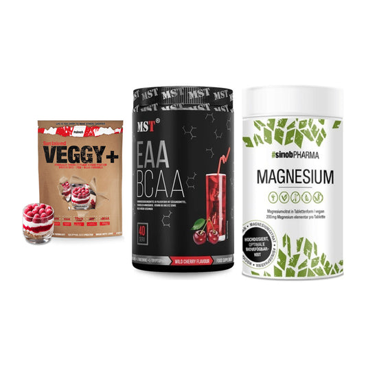 Pflanzliches Set: Sinob VEGGY + MST EAA & BCAA + Sinob Magnesium – alle enthaltenen Artikel