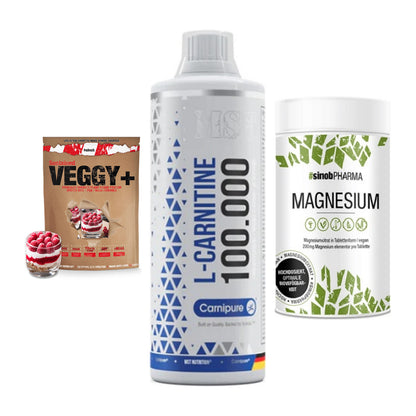 Pflanzliches Set: Sinob VEGGY + MST L-Carnitine + Sinob Magnesium – alle enthaltenen Artikel