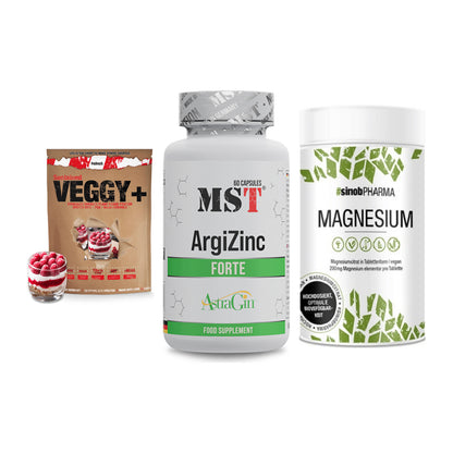 Pflanzliches Set: Sinob VEGGY + MST ArgiZinc + Sinob Magnesium – alle enthaltenen Artikel