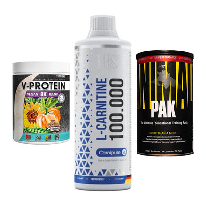 Pflanzliches Set: ProFuel V-Prote + MST L-Carnitine + Universal – alle enthaltenen Artikel