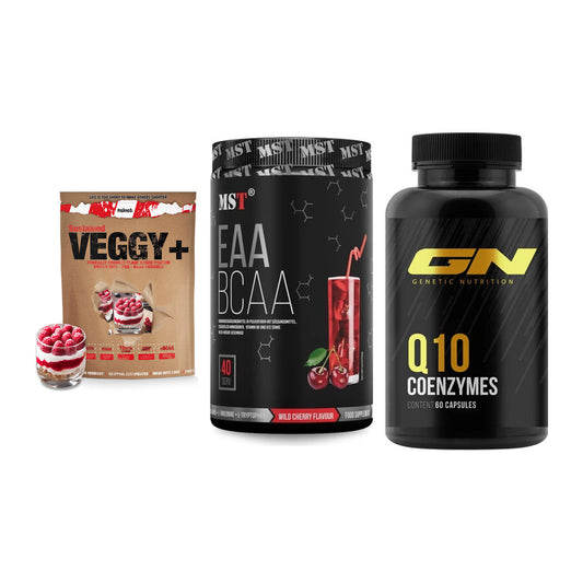 Pflanzliches Set: Sinob VEGGY + MST EAA & BCAA + GN Q10 Health – alle enthaltenen Artikel