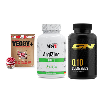 Pflanzliches Set: Sinob VEGGY + MST ArgiZinc + GN Q10 Health – alle enthaltenen Artikel