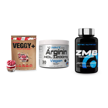 Pflanzliches Set: Sinob VEGGY + NNT Arginin HCL + Scitec ZMB – alle enthaltenen Artikel