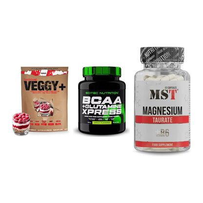 Pflanzliches Set: Sinob VEGGY + Scitec BCAA + MST Magnesium – alle enthaltenen Artikel