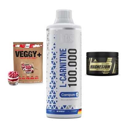 Pflanzliches Set: Sinob VEGGY + MST L-Carnitine + Peak Magnesium – alle enthaltenen Artikel