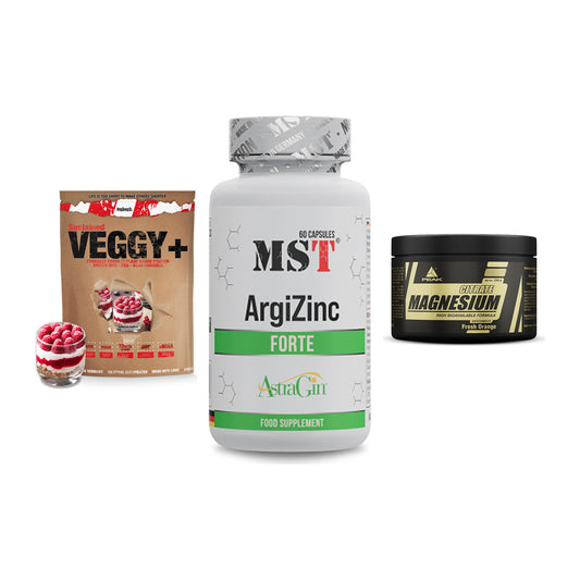Pflanzliches Set: Sinob VEGGY + MST ArgiZinc + Peak Magnesium – alle enthaltenen Artikel