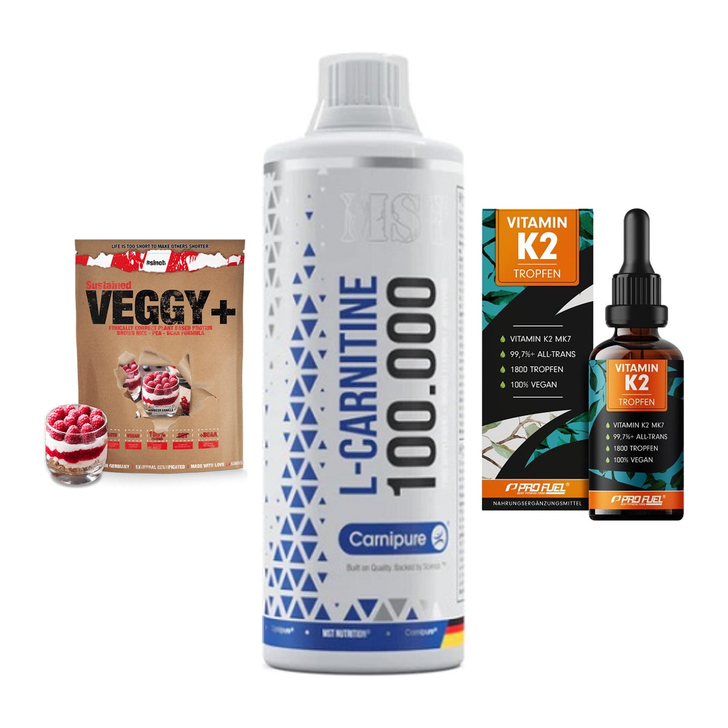 Pflanzliches Set: Sinob VEGGY + MST L-Carnitine + ProFuel Vitamin – alle enthaltenen Artikel