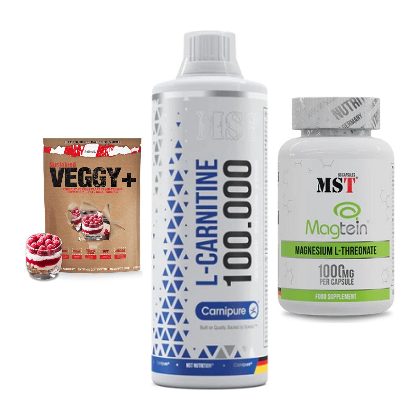 Pflanzliches Set: Sinob VEGGY + MST L-Carnitine + MST Magnesium – alle enthaltenen Artikel