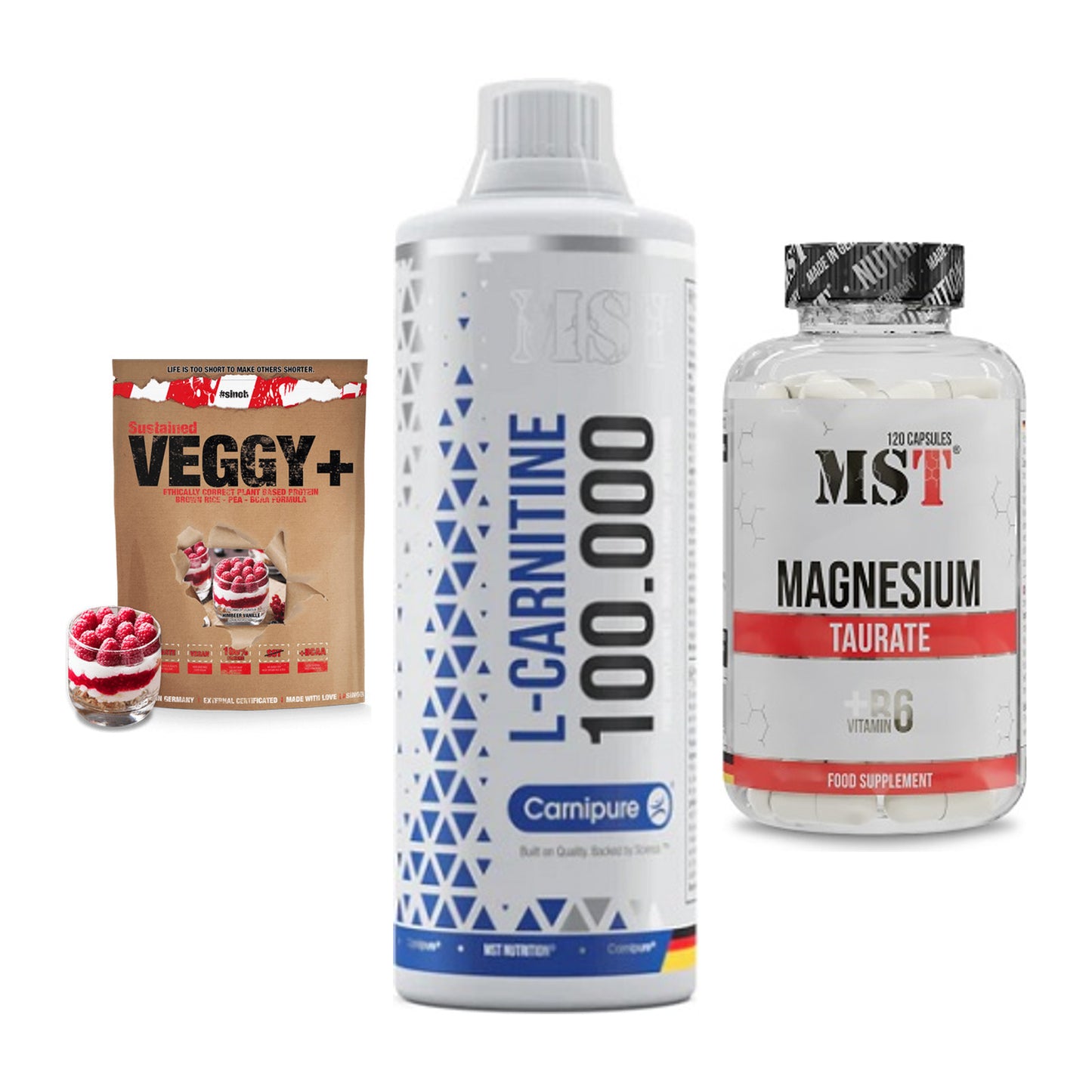 Pflanzliches Set: Sinob VEGGY + MST L-Carnitine + MST Magnesium – alle enthaltenen Artikel
