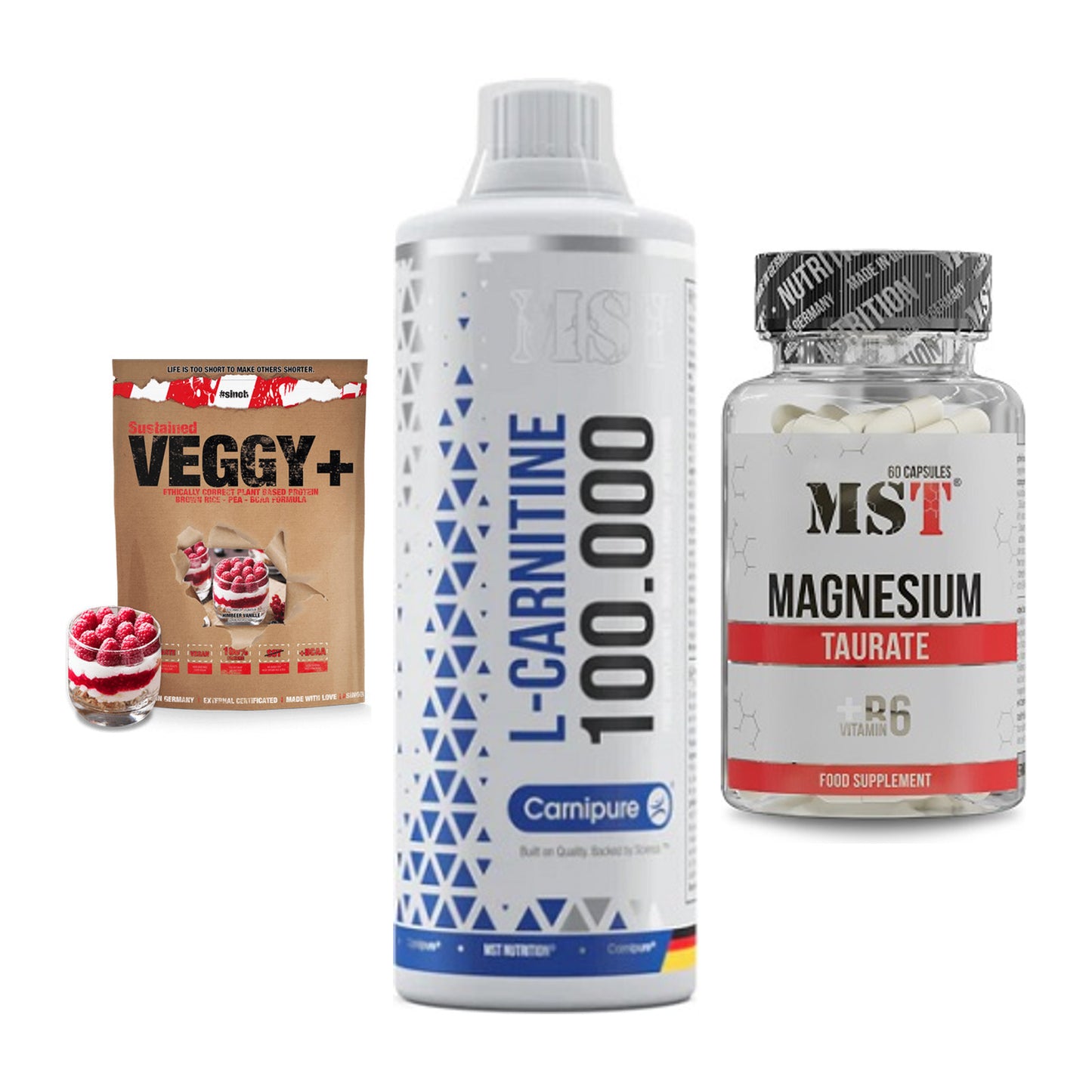 Pflanzliches Set: Sinob VEGGY + MST L-Carnitine + MST Magnesium – alle enthaltenen Artikel