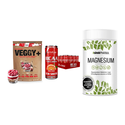 Pflanzliches Set: Sinob VEGGY + Activlab BCAA + Sinob Magnesium – alle enthaltenen Artikel